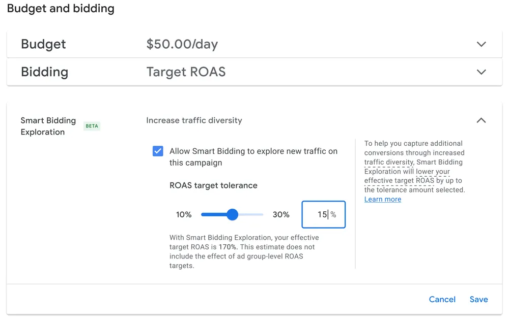 Smart Bidding Exploration